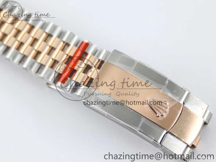 MiroTime 0310 Tailored DateJust 41 126331 SS RG TWF 1:1 Best Edition 904L Steel Gray Dial Green Roman on SS RG Jubilee Bracelet VR 2450